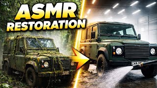 Abandoned Land Rover Defender Restored in Silence | Full ASMR Jungle Restoration