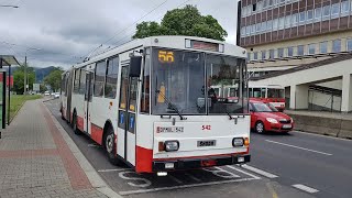 Dveře ústeckých trolejbusů Škoda 15Tr / Trolleybus doors closing Škoda 15Tr