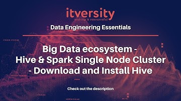 Big Data ecosystem - Hive & Spark Single Node Cluster - Download and Install Hive
