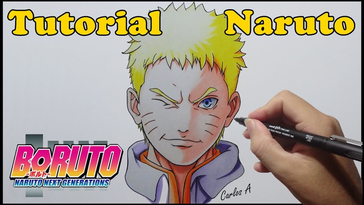 Tutorial Simples de como Desenhar o Naruto #criatividade #desenhando #