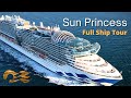 Sun princess full tour  review 2024 princess cruises largest cruise ship
