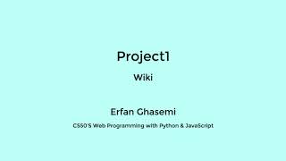 CS50's Project1