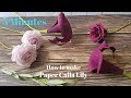 How To Make Calla Lily Paper Flowers From Crepe Paper - Craft Tutorial