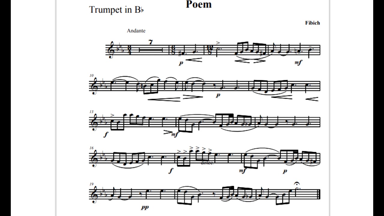 Fibich "Poem"/Фибих "Поэма" (Sergey Nakariakov) Trumpet (Trumpet