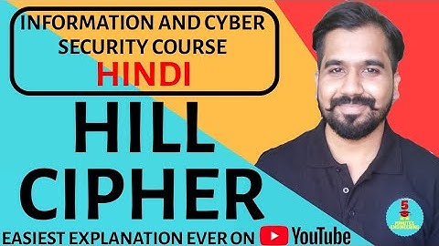 Hill Cipher Encryption Explained in Detail with Solved Example in Hindi