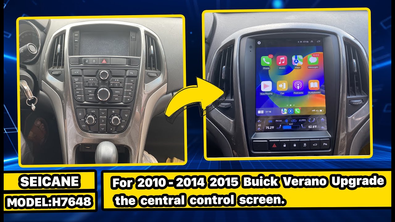 HD Touchscreen for Buick Hideo 2010-2014 Buick Verano 2015 Radio Android  10.0 9.7 inch GPS Navigation Bluetooth support Carplay