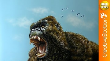 Kong Skull Island - 3D Speed Drawing | CreativeStation GM
