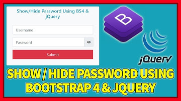 Show & Hide Password Using Bootstrap 4 & jQuery