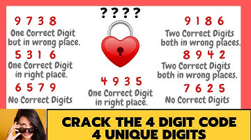 CRACK THE CODE | Crack the 4 Digit Code Lock Puzzle with Solution