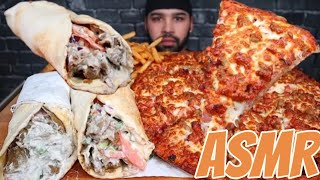 ASMR MEATSA PIZZA, JUMBO DONAIRS, AND FRIES MUKBANG [remix]