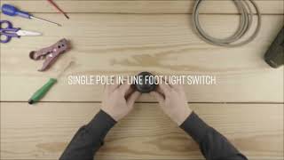 tutorial: how to assemble single pole in line foot light switch