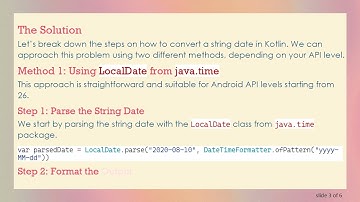 How to Convert a String Date to a Formatted Date in Kotlin