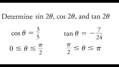 Grade 12 Advanced Functions - Finding the exact value using double angle relations (Ch 7.3)