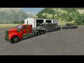 FS22 Trail King Belly Dump Pack +Kenworth W990 Farming Simulator 22 Mods
