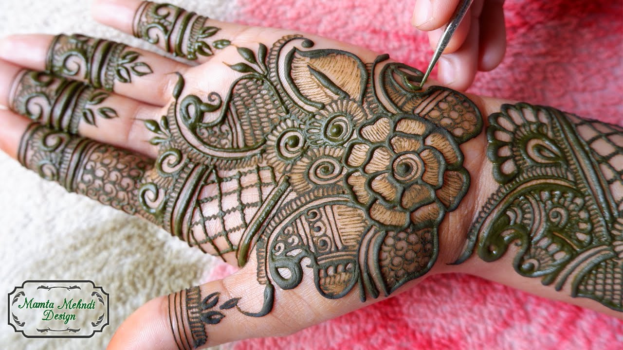 Stylish Indo-Arabic Mehndi Design | Front Hand Indo-Arabic Mehndi ...