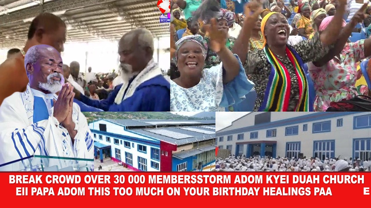 Break Eii Crowd over 30000 members st0rm at Adom Kyei Duah Church Accra Katapor On 63rd Birthday wao