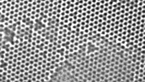 Interaction of  a Boron Nitride Membrane In Closeup