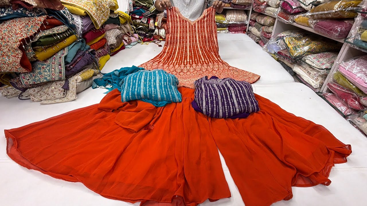 Chickpet Wholesale Exclusive Designer Indo Western & Sharara Collections.Single piece courier avail.