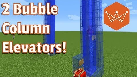 Minecraft Tutorial Bubble Column Elevators for players and Minecarts 113