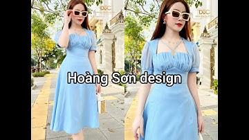 Dạy cắt may:hướng dẫn cách cắt đầm cổ vát phối cúp ngực nhún theo mẫu (Mẫu 6 T8)|Hoàng Sơn design