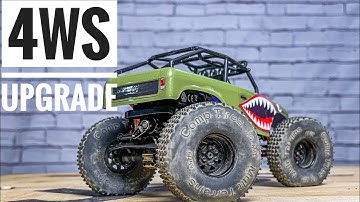SCX24 UPGRADE - REAR STEER!! How to Install 4 Wheel Steering on your Axial SCX24
