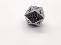 Old School DnD RPG Metal D20: Halfling Forged - Shiny Silver