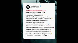 10 Affiliate Platforms You Shouldn’t Ignore In 2025