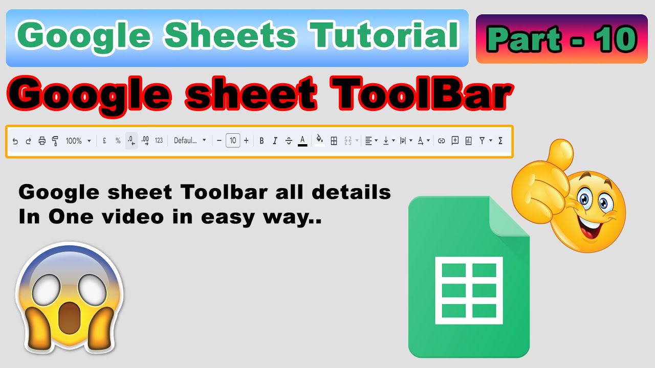 🔥 Uses of google sheet Toolbar in Hindi गूगल शीट Menu Bar 10 YouTube