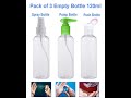 Pack of 3 empty plastic spray pump and push bottle