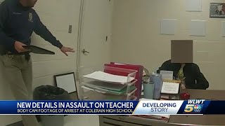 Body camera footage shows Colerain High School student being questioned after attack on teacher