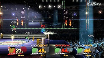SSB4 - Boxing Ring - Coin Smash - Normal Mode - Little Mac