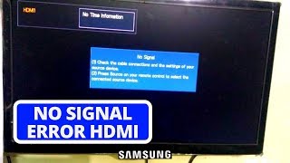 Larry Belmont Udsøgt ortodoks SOLVED] No Signal Error from HDMI connections Samsung TV || HDMI ports "No  Signal" on Samsung TV - YouTube