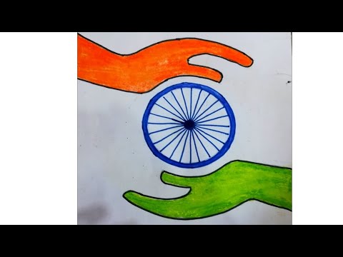 How to draw a Girl with National Flag || Pencil sketch for beginners || independence  day drawing | #independenceday #drawing #15august1947 | By  DrawingneeluFacebook