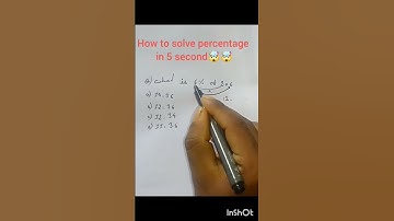 How to solve percentage in 5 second || maths tricks || #maths #tricks #mathpuzzle #grade #reasoning