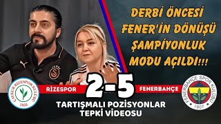 Derbi Öncesi Fenerden Muhteşem Dönüş.. Rizespor 2-5 Fenerbahçe