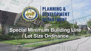 Special Minimum Building Line/ Special Minimum Lot Size program - English