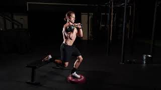 Deficit Kettlebell Rack Rear Foot Eleavated Split Squat