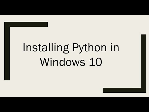 Installing Python in Windows 10 - YouTube
