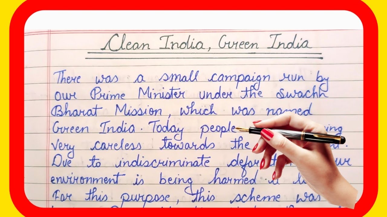 clean india essay video