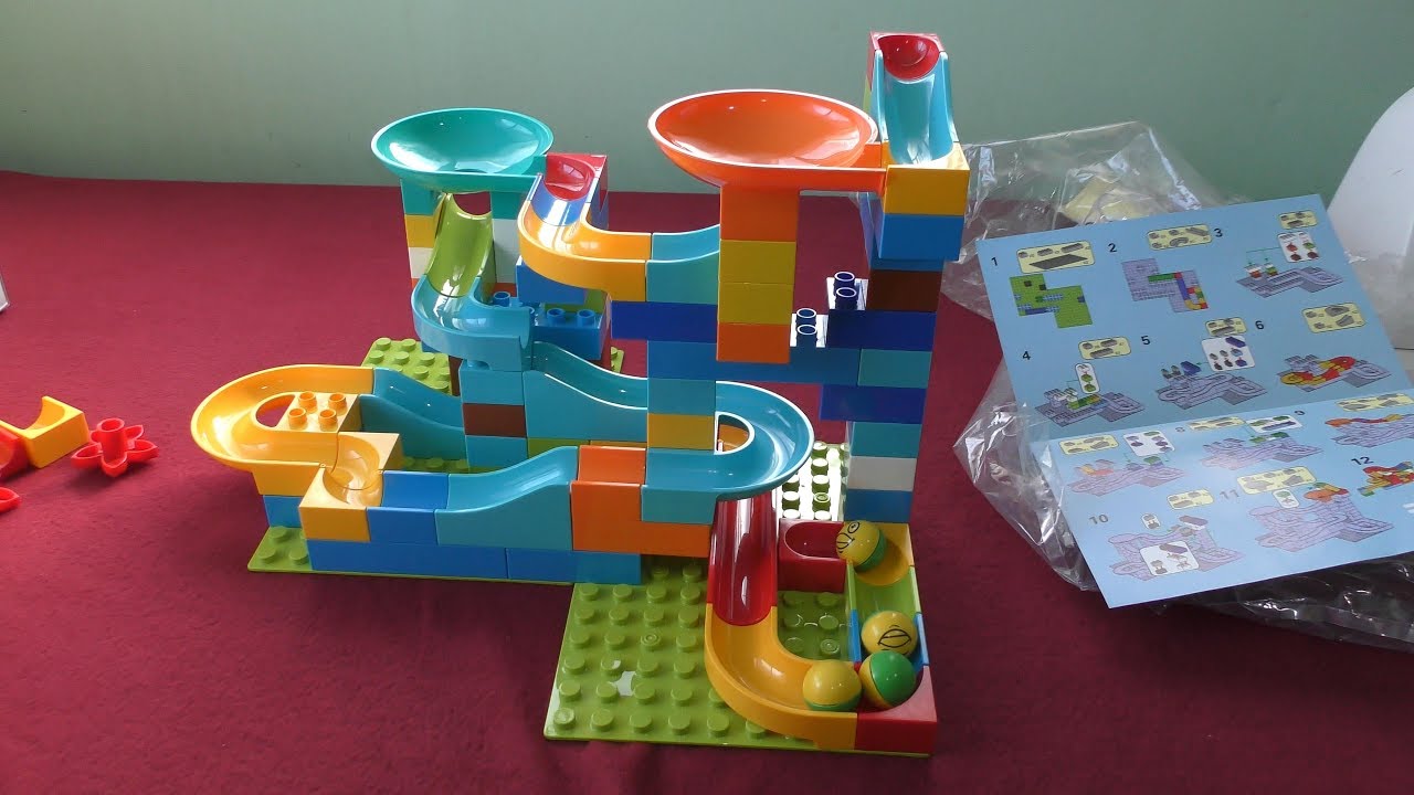 Couomoxa Marble Run Building Blocks Construction Toys Set Puzzle Race Track Kids 97 Pieces 2 in 1 - YouTube Couomoxa Marble Run Building Blocks Construction Toys Set Puzzle Race Track Kids 97 Pieces 2 in 1 - YouTube