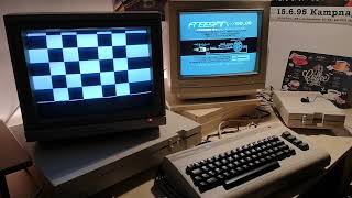 Commodore floppy demo 'Freespin' by Reflex - 1541 generates sound monitor signal (Gubbdata 2021)