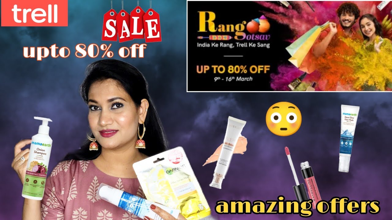 Trell shop review |  affordable beauty haul | Sale, get upto 80% off | Trell shop coupon code