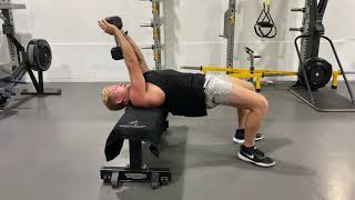DB pullover + core/hip bridge