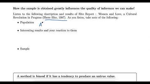 The Hite Report - Poor Sampling Techniques