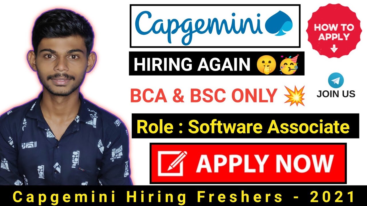 Capgemini Is Hiring For The Role Of Software Associate | BCA & BSC ...