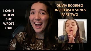 Reacting to Olivia Rodrigo&#39;s Unreleased Songs PART TWO (Apocalyptic Crush, Pretender, L-O-V-E+more)