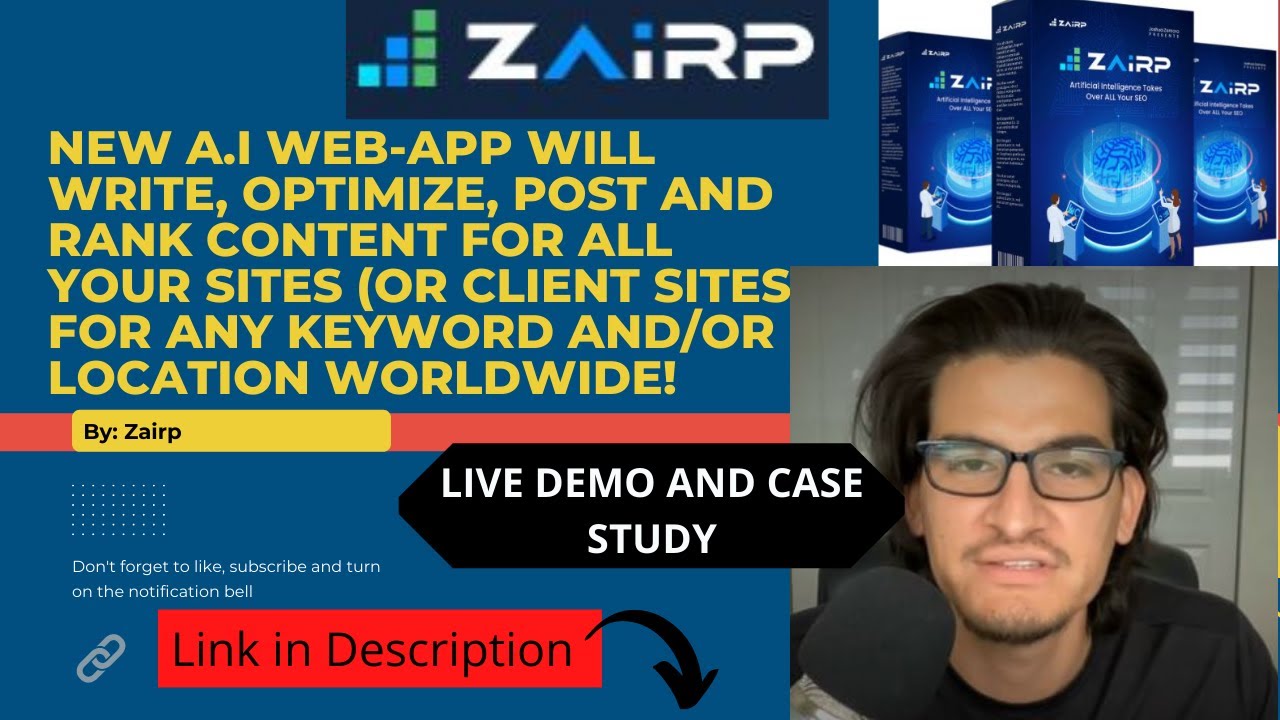 Zairp DEMO With Intro and CASE STUDY |  A.I Web-App Will Write And Rank Content For ALL Your Sites