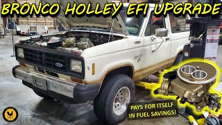 Modern Holley EFI on an old Bronco 2. Increases power & drivability and pays for itself with MPG's!