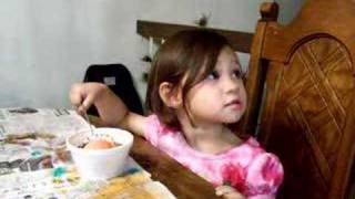 Luna Coloring Easter Eggs