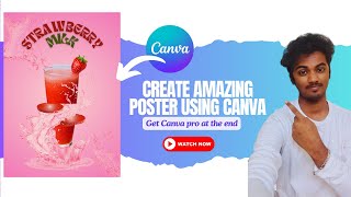 How to Design a Refreshing Fruit Juice Poster in Canva #canvapremium #graphicdesigner